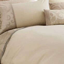 Dunelm Lucia Embroidered Natural Duvet Cover 5 Dunelm Lucia Embroidered Natural Duvet Cover -Bed Linings Store 1000070816 alt01