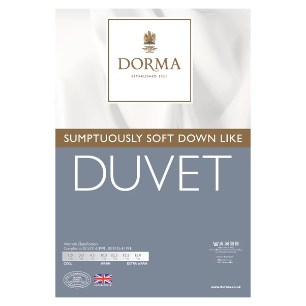 Dorma Sumptuous Down Like 4.5 Tog Duvet 6 Dorma Sumptuous Down Like 4.5 Tog Duvet - Image 4