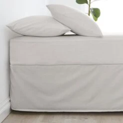 Dunelm Non Iron Plain Dye Silver Valance 5 Dunelm Non Iron Plain Dye Silver Valance -Bed Linings Store 1000089372 alt01