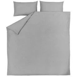Dunelm Non Iron Plain Dye Slate Duvet Cover -Bed Linings Store 1000099656 alt01