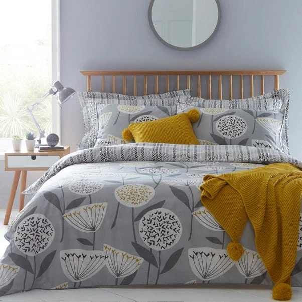 Elements Emmott Reversible Grey Duvet Cover And Pillowcase Set 6 Elements Emmott Reversible Grey Duvet Cover And Pillowcase Set - Image 4