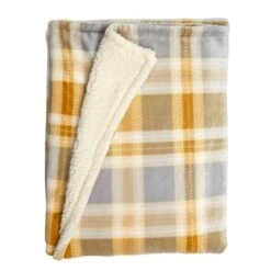Dunelm Check Sherpa 130cm X 180cm Throw 10 Dunelm Check Sherpa 130cm X 180cm Throw -Bed Linings Store 1000117650 alt02