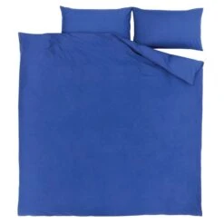 Dunelm Non Iron Plain Dye Navy Duvet Cover -Bed Linings Store 1000119334 alt01