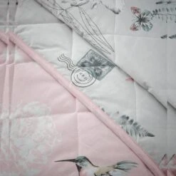 Dunelm Heavenly Hummingbird Blush Bedspread 9 Dunelm Heavenly Hummingbird Blush Bedspread -Bed Linings Store 1000140274 alt01