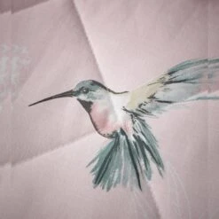 Dunelm Heavenly Hummingbird Blush Bedspread 11 Dunelm Heavenly Hummingbird Blush Bedspread -Bed Linings Store 1000140274 alt03