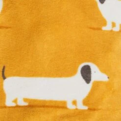 Dunelm Sausage Dog Yellow 130cm X 170cm Throw -Bed Linings Store 1000149629 alt02
