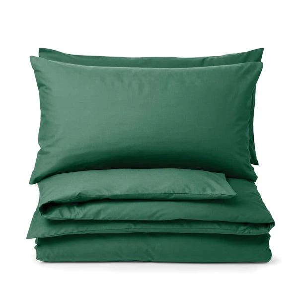 Dunelm Non Iron Plain Dye Hunter Green Standard Pillowcase Pair 4 Dunelm Non Iron Plain Dye Hunter Green Standard Pillowcase Pair - Image 2