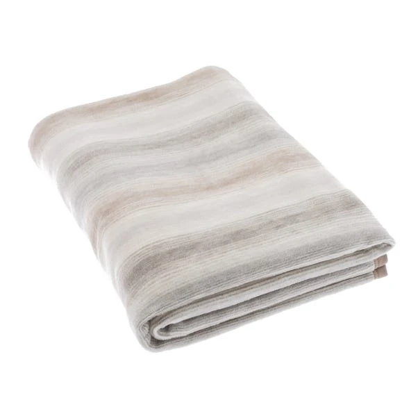 Dunelm Thermosoft Ombre Stripe Natural Throw 4 Dunelm Thermosoft Ombre Stripe Natural Throw - Image 2