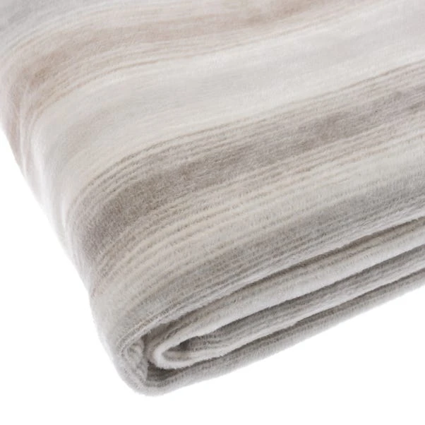 Dunelm Thermosoft Ombre Stripe Natural Throw 6 Dunelm Thermosoft Ombre Stripe Natural Throw - Image 4