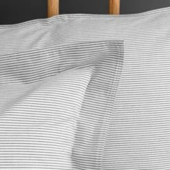 Dunelm Riviera Grey Stripe Oxford Pillowcase 6 Dunelm Riviera Grey Stripe Oxford Pillowcase -Bed Linings Store 1000159881 alt01