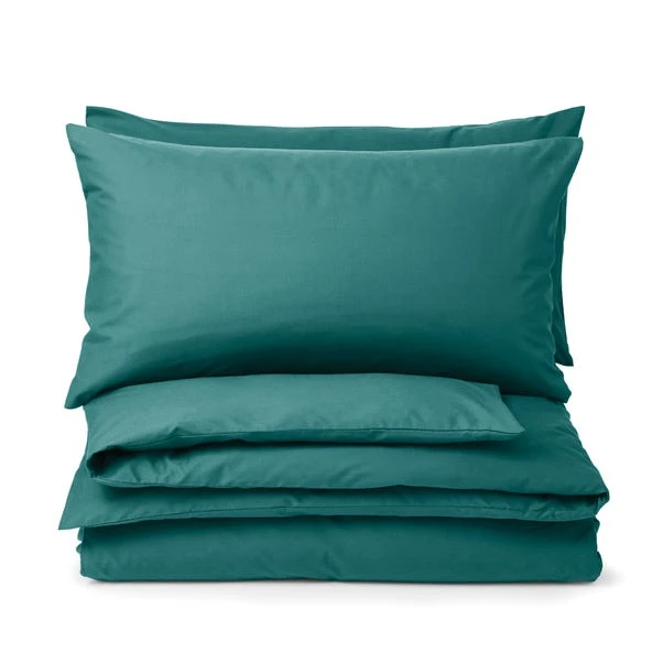 Dunelm Non Iron Plain Dye Teal Standard Pillowcase Pair 4 Dunelm Non Iron Plain Dye Teal Standard Pillowcase Pair - Image 2