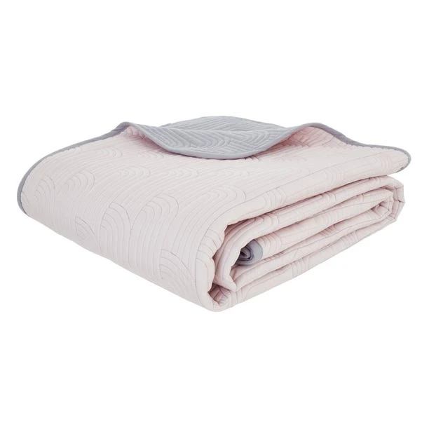 Catherine Lansfield Pink Embroidered Blossom Bedspread 4 Catherine Lansfield Pink Embroidered Blossom Bedspread - Image 2