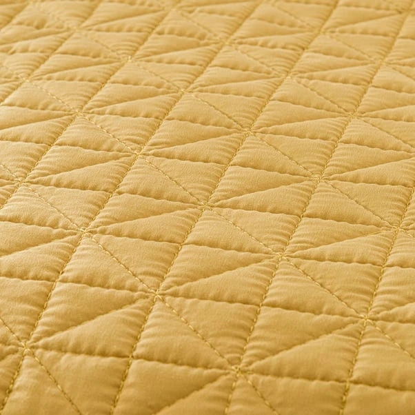 Dunelm Lars Quilted Yellow Bedspread 5 Dunelm Lars Quilted Yellow Bedspread - Image 3