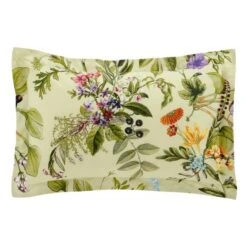 Dunelm Paradise Birds Green Oxford Pillowcase 8 Dunelm Paradise Birds Green Oxford Pillowcase -Bed Linings Store 1000182309 alt02