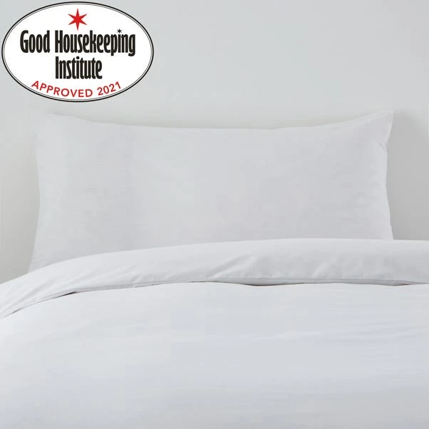 Dunelm Non Iron Plain Dye White Kingsize Pillowcase Pair 2 Dunelm Non Iron Plain Dye White Kingsize Pillowcase Pair