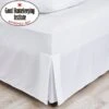 Dunelm Non Iron Plain Dye White Fitted Valance -Bed Linings Store 30145710