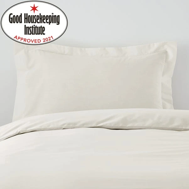 Dunelm Non Iron Plain Dye Ivory Oxford Pillowcase 3 Dunelm Non Iron Plain Dye Ivory Oxford Pillowcase