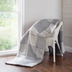 Thermosoft Check Grey Blanket 5 Thermosoft Check Grey Blanket -Bed Linings Store 30232550 alt01