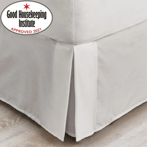 Dunelm Non Iron Plain Dye Silver Valance 3 Dunelm Non Iron Plain Dye Silver Valance