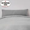 Dunelm Non Iron Plain Dye Slate Large Bolster Pillowcase -Bed Linings Store 30241351