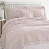 Dunelm Lace Edge Blush Bedspread