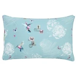Dunelm Heavenly Hummingbird Reversible Duck Egg Duvet Cover And Pillowcase Set 9 Dunelm Heavenly Hummingbird Reversible Duck Egg Duvet Cover And Pillowcase Set -Bed Linings Store 30437768 alt01