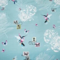 Dunelm Heavenly Hummingbird Reversible Duck Egg Duvet Cover And Pillowcase Set 12 Dunelm Heavenly Hummingbird Reversible Duck Egg Duvet Cover And Pillowcase Set -Bed Linings Store 30437768 alt04