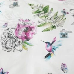 Dunelm Heavenly Hummingbird Reversible Duck Egg Duvet Cover And Pillowcase Set 13 Dunelm Heavenly Hummingbird Reversible Duck Egg Duvet Cover And Pillowcase Set -Bed Linings Store 30437768 alt05