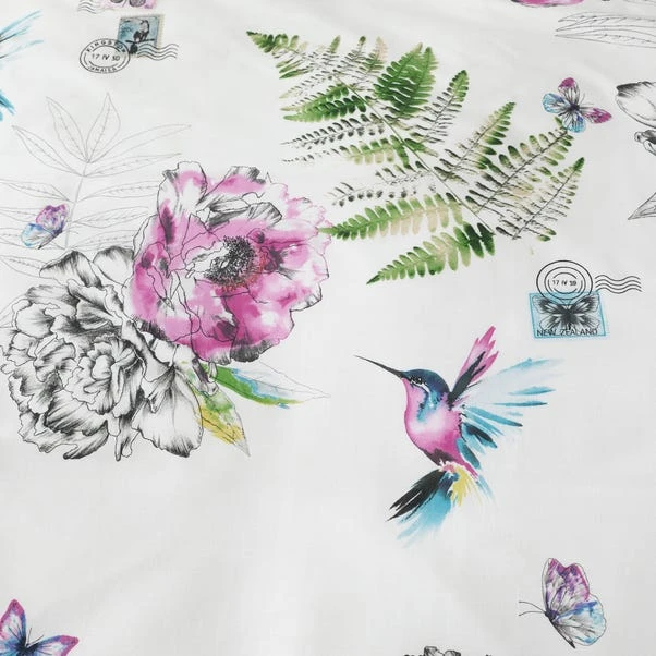 Dunelm Heavenly Hummingbird Reversible Duck Egg Duvet Cover And Pillowcase Set 8 Dunelm Heavenly Hummingbird Reversible Duck Egg Duvet Cover And Pillowcase Set - Image 6