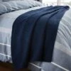 Dunelm Harvey Blue Knitted Throw 1 Dunelm Harvey Blue Knitted Throw -Bed Linings Store 30439048