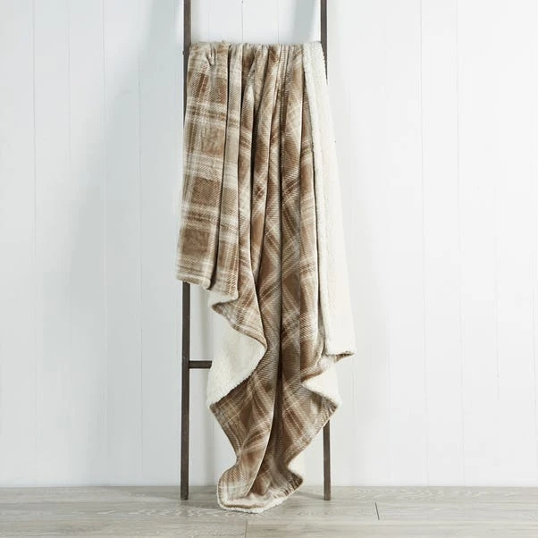 Dunelm Check Sherpa 130cm X 180cm Throw 3 Dunelm Check Sherpa 130cm X 180cm Throw