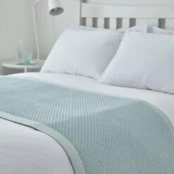 Dunelm Pinsonic Seafoam Runner