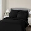 Dorma 300 Thread Count 100% Cotton Sateen Plain Black Duvet Cover