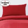 Dunelm Non Iron Plain Dye Red Standard Pillowcase Pair