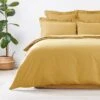 Dunelm Non Iron Plain Dye Mustard Duvet Cover