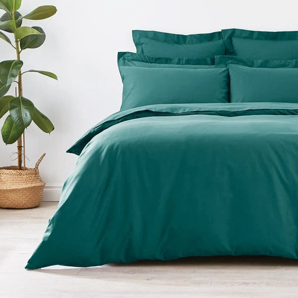 Dunelm Non Iron Plain Dye Teal Duvet Cover 3 Dunelm Non Iron Plain Dye Teal Duvet Cover
