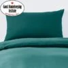 Dunelm Non Iron Plain Dye Teal Standard Pillowcase Pair