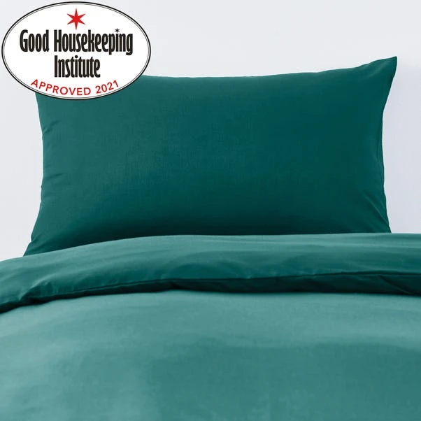 Dunelm Non Iron Plain Dye Teal Standard Pillowcase Pair 3 Dunelm Non Iron Plain Dye Teal Standard Pillowcase Pair