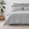 Dunelm Non Iron Plain Dye Slate Duvet Cover -Bed Linings Store 30675876
