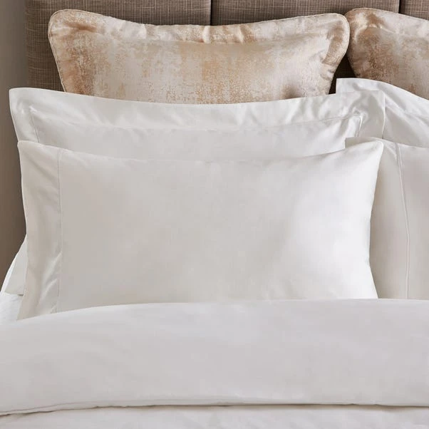Dorma Egyptian Cotton Sateen 1000 Thread Count White Standard Pillowcase 3 Dorma Egyptian Cotton Sateen 1000 Thread Count White Standard Pillowcase