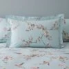 Dunelm Beautiful Birds Duck-Egg Oxford Pillowcase