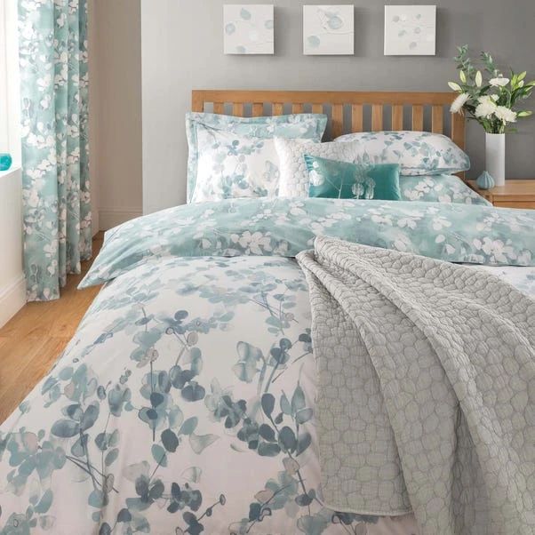 Dunelm Honesty Teal Reversible Duvet Cover And Pillowcase Set 3 Dunelm Honesty Teal Reversible Duvet Cover And Pillowcase Set
