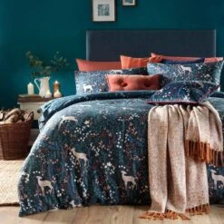 Furn Furn. Richmond Midnight Blue Duvet Cover And Pillowcase Set