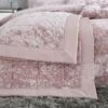 Catherine Lansfield Blush Crushed Velvet Bedspread -Bed Linings Store 30705248