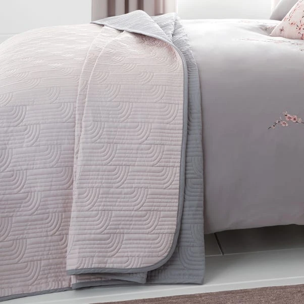 Catherine Lansfield Pink Embroidered Blossom Bedspread 3 Catherine Lansfield Pink Embroidered Blossom Bedspread