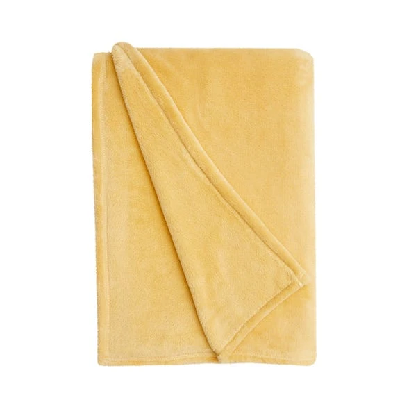 Dunelm Seriously Soft Ochre Throw 7 Dunelm Seriously Soft Ochre Throw - Image 5