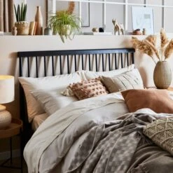 Dunelm Brushed Grey Woven Throw -Bed Linings Store 30725723 alt07