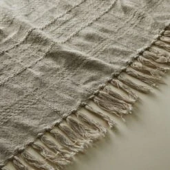 Dunelm Natural Cotton Check Throw 9 Dunelm Natural Cotton Check Throw -Bed Linings Store 30726076 alt02