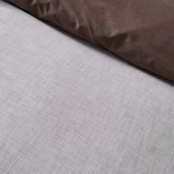 Dunelm Enzo Chambray Pinecone 100% Cotton Duvet Cover And Pillowcase Set 7 Dunelm Enzo Chambray Pinecone 100% Cotton Duvet Cover And Pillowcase Set -Bed Linings Store 30726158 alt02