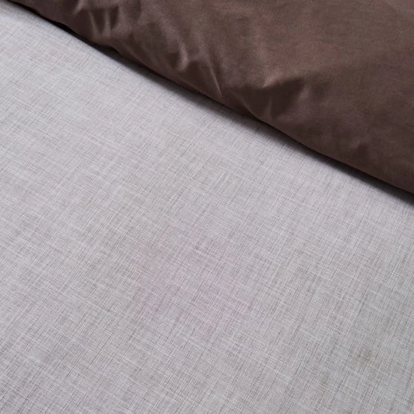 Dunelm Enzo Chambray Pinecone 100% Cotton Duvet Cover And Pillowcase Set 5 Dunelm Enzo Chambray Pinecone 100% Cotton Duvet Cover And Pillowcase Set - Image 3